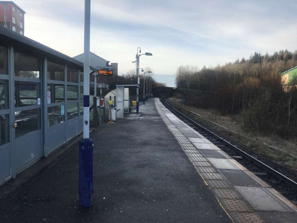 The existing station at Hairmyres