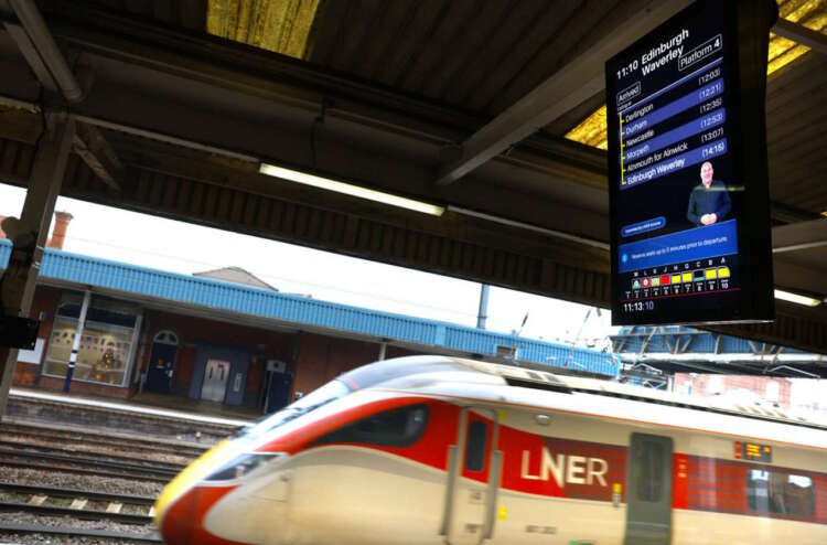 LNER departure board sign language