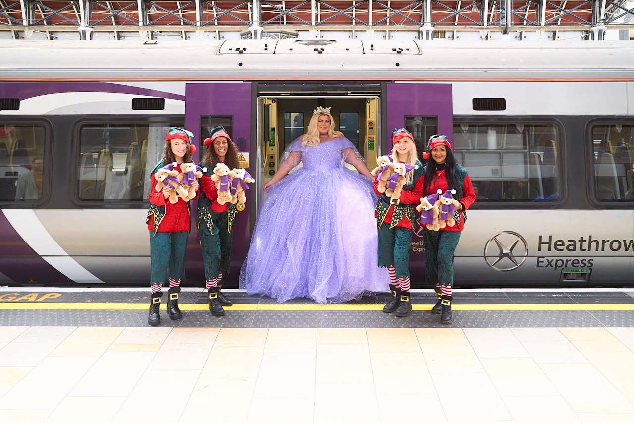 Gemma Collins launches Heathrow Express Elf Concierge Service