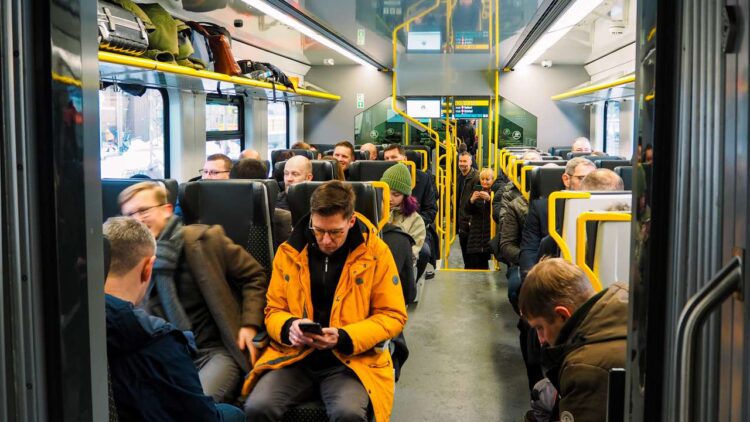 Inside the train