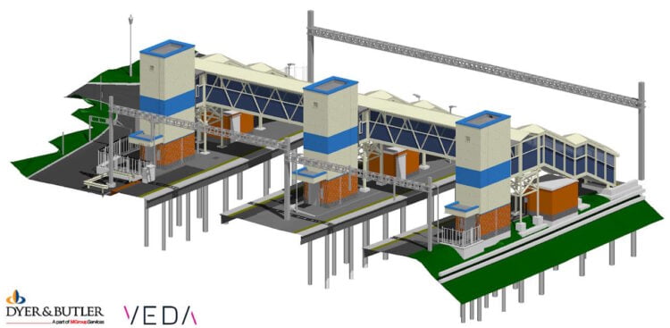 3D rendering of the new lifts at Tilehurst station. // Credit: Network Rail