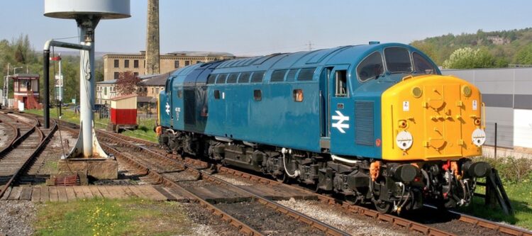 40012 'Aureol' seen in BR Blue livery.