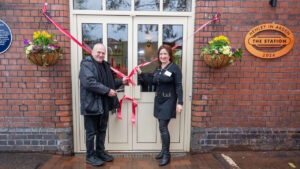 Henley in Arden opening event with Lord Peter Hendy and Angela Oakley