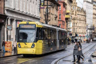 Timetable changes for Manchester trams because of a cracked rail