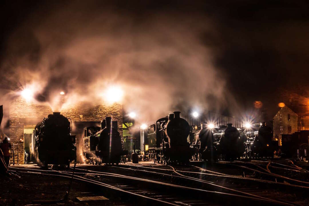 Night shed scene at Haworth