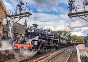 75069 and 92214 at Grosmont, North Yorkshire Moors Railway