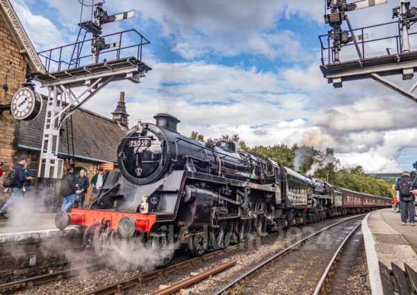 75069 and 92214 at Grosmont, North Yorkshire Moors Railway