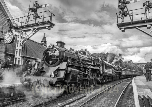 75069 and 92214 at Grosmont, North Yorkshire Moors Railway