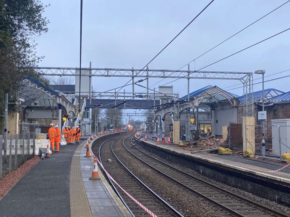 Port Glasgow after bridge removal. // Credit: Network Rail