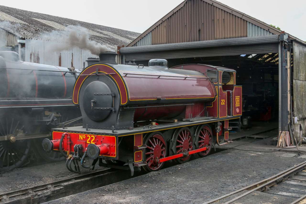 Austerity Locomotive No 22 at Wansford on the Neve Valley Railway in 2015- Steve Allen