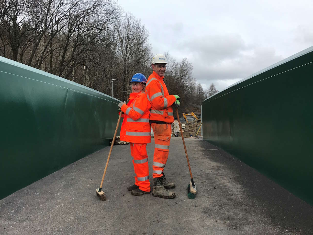 Karen Connor (scheme project manager, Network Rail) & Derek Ebsworth (project manager, Story)