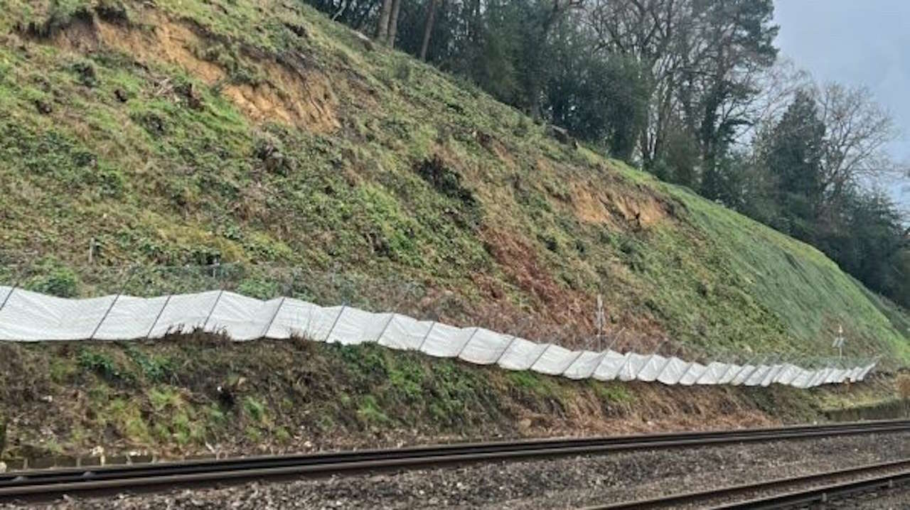 Farnborough landslip.