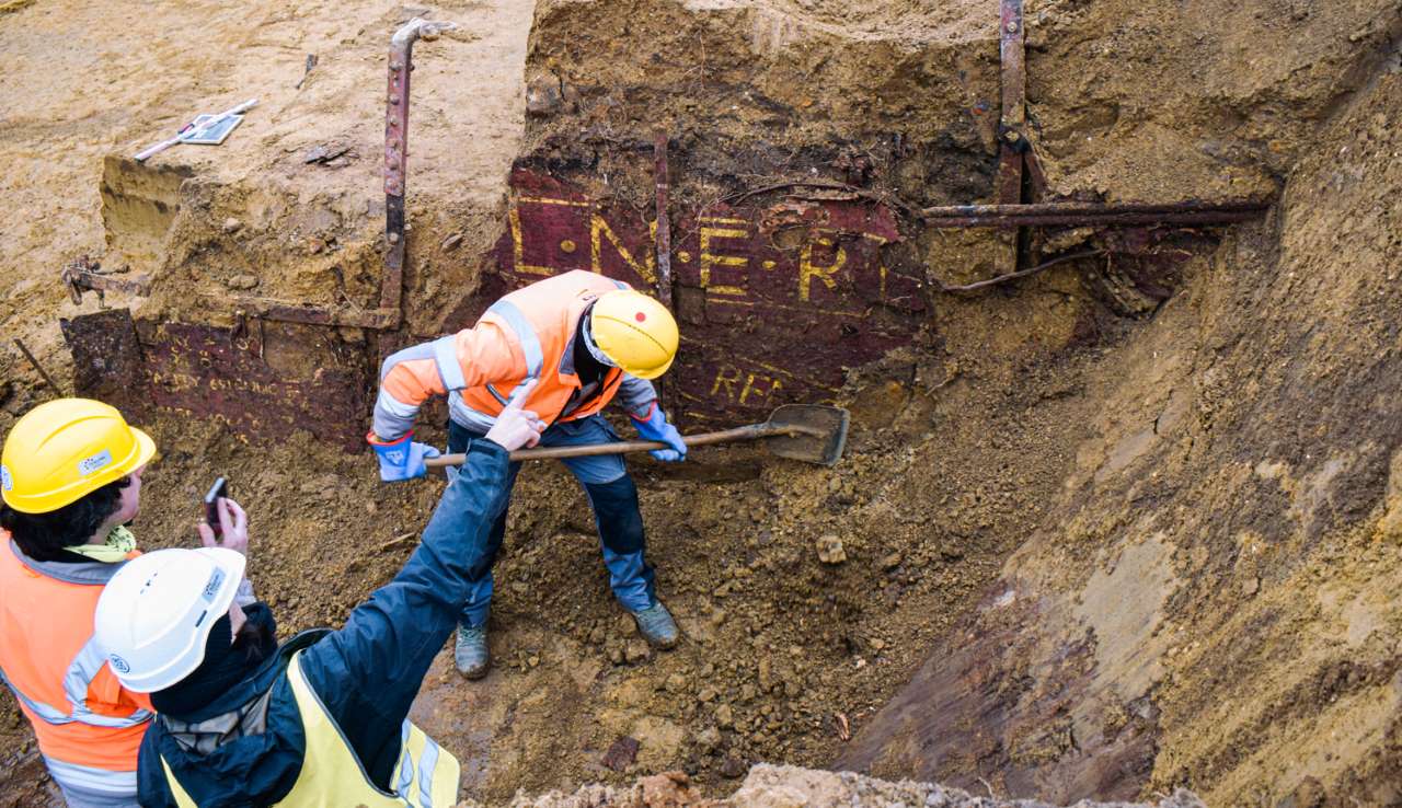 Wooden LNER container wagon unearthed in Belgium