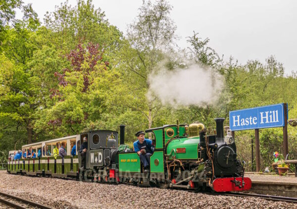 Mad Bess and Christopher at Haste Hill, Ruislip Lido Railway