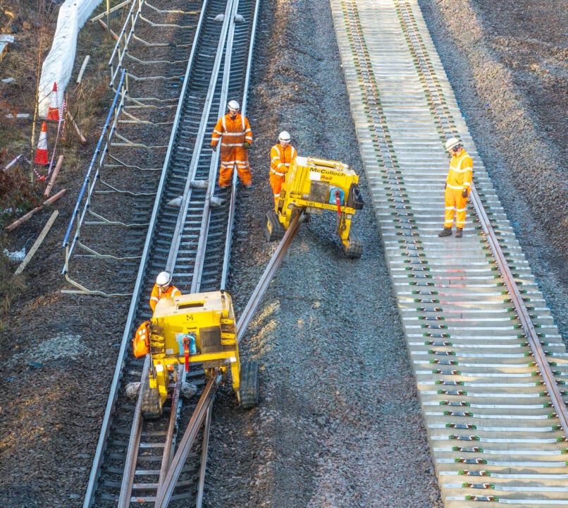 Engineers working on the Transpennine Route Upgrade // Credit: Network Rail