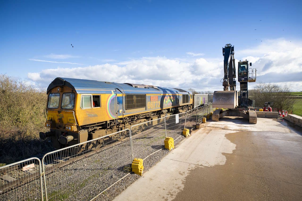 Train arrives at Quainton railhead