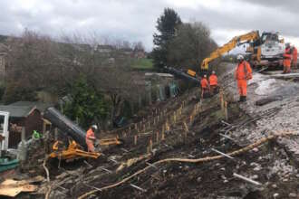 Buckinghamshire railway line reopens after landslip