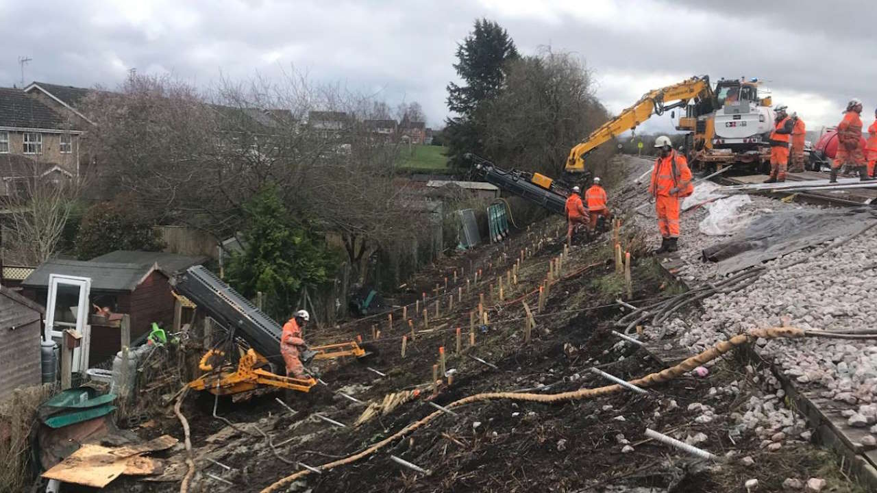 Landslip between Aylesbury and Amersham