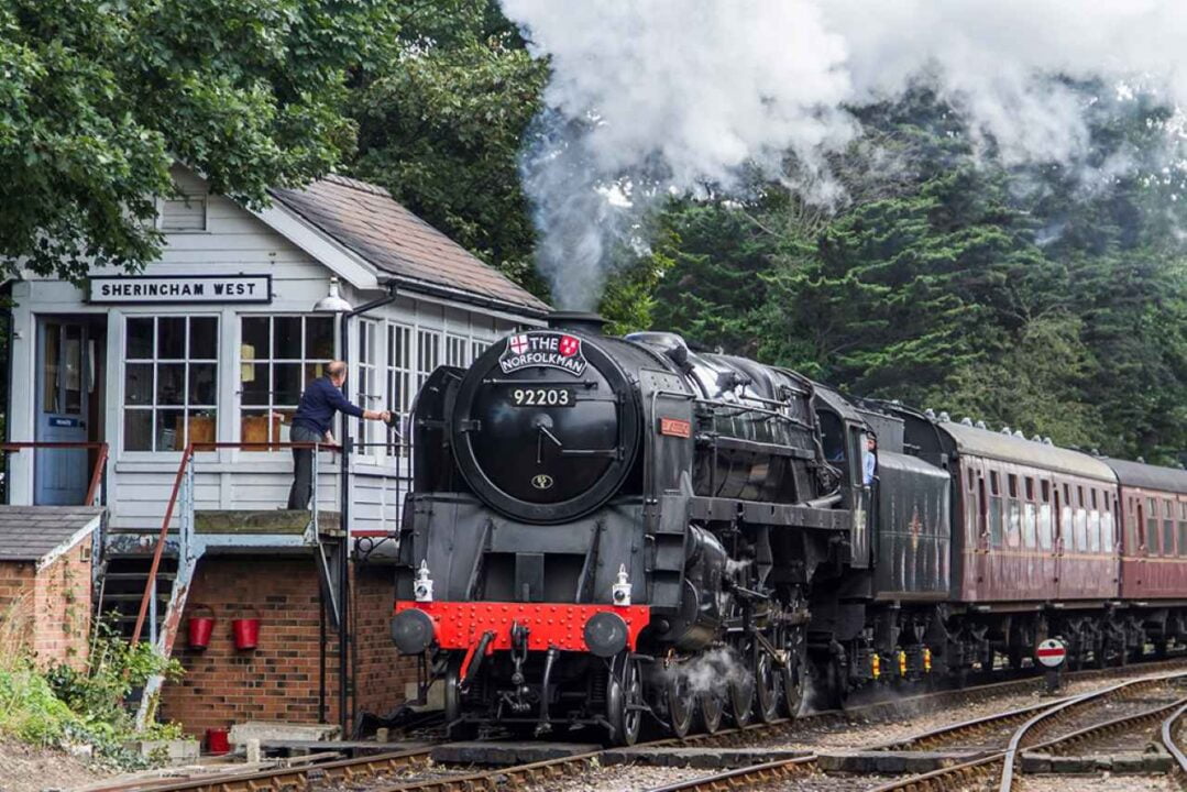 92203 Black Prince passing Sheringham West - Leigh Caudwell