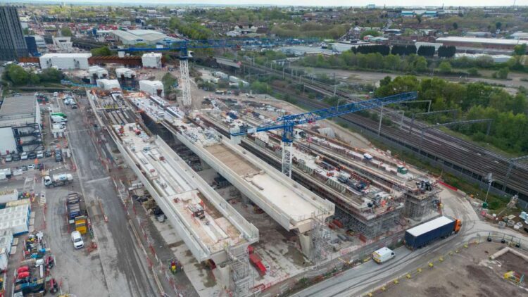 Curzon 3 Viaduct showing construction of Decks A - D - HS2 Ltd