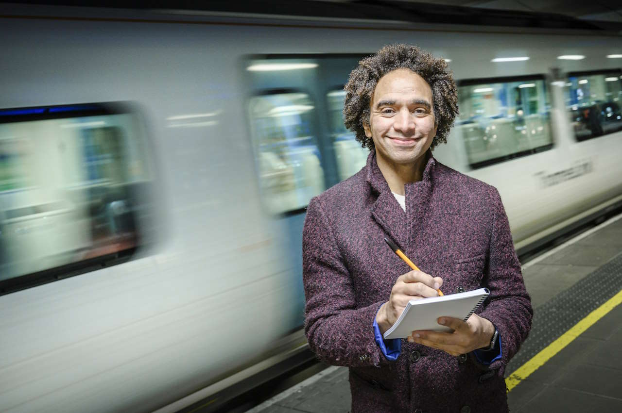 Children’s Laureate, Joseph Coelho. // Credit: Govia Thameslink Railway