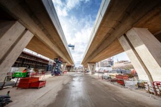 Large section of HS2 viaduct in Birmingham complete