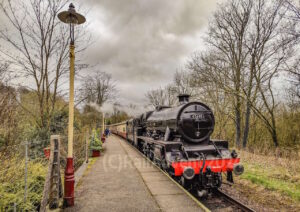 45690 arrives into Summerseat, East Lancashire Railway