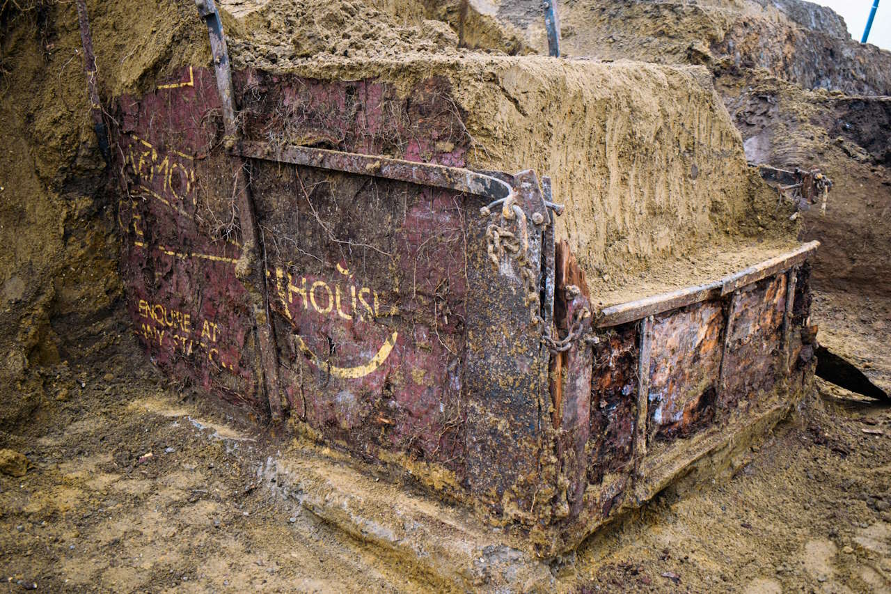 London North Eastern Railway furnniture wagon discovered in Belgium. // Credit: London North Eastern Railway