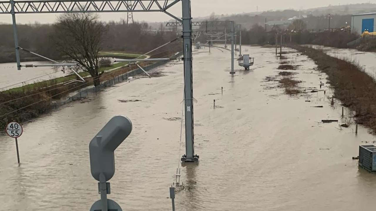 Major flooding near Rotherham in South Yorkshire, Feb 22