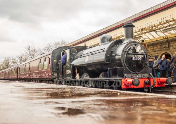 11305 stands at Ramsbottom, East Lancashire Railway