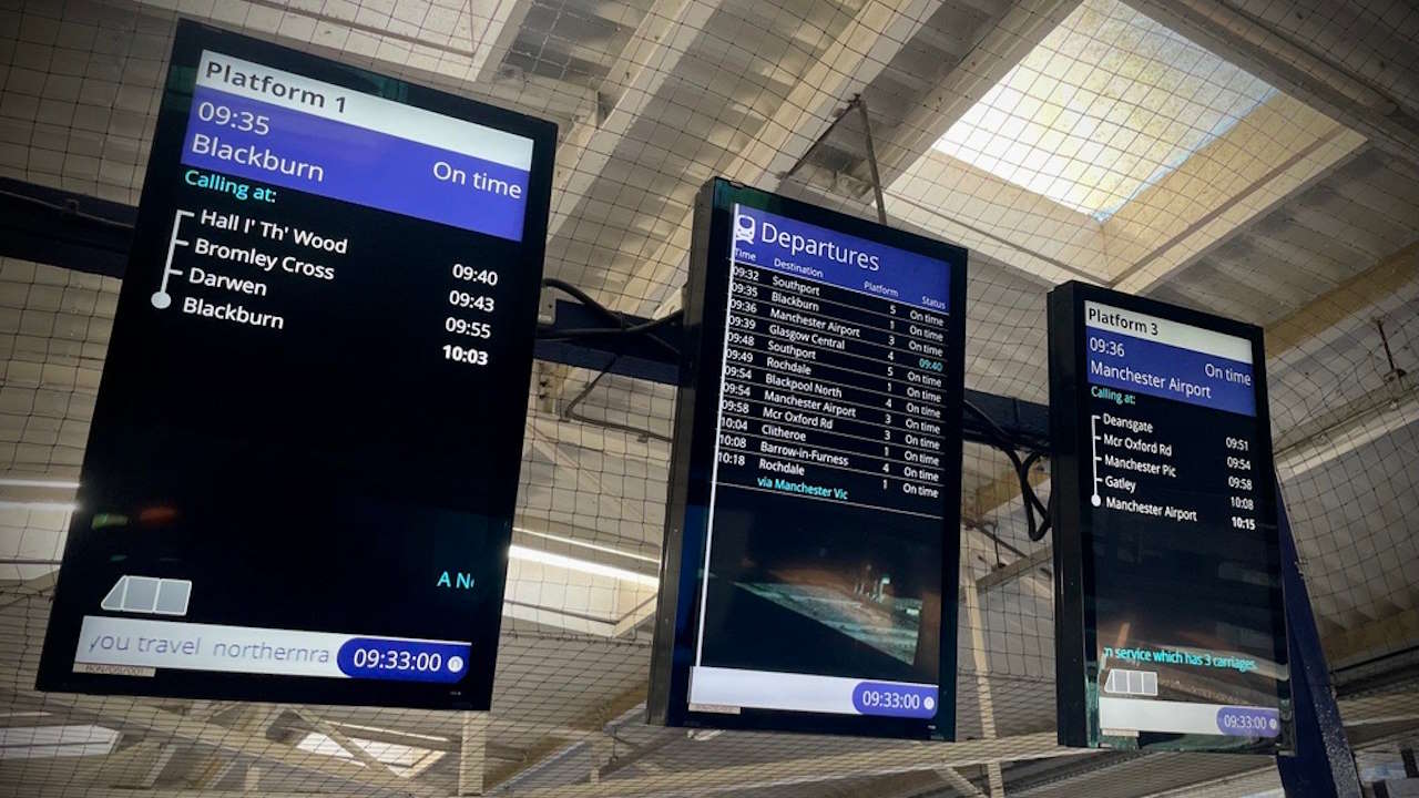 New full colour screens being installed across Northern stations