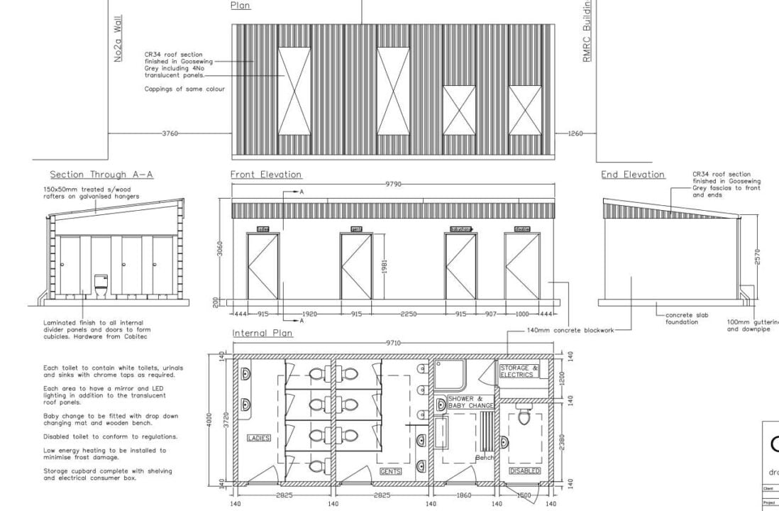 GCR (N) toilet block plans