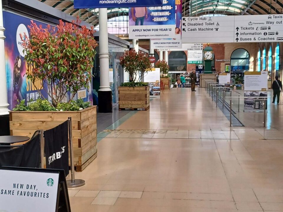 Just some of the New 'Red Robin' trees that are now in around Hull Paragon station - TransPennine Express