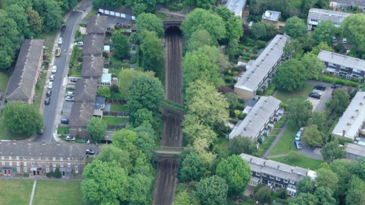 Aerial view of Blackheath Tunnel entrance - Network Rail