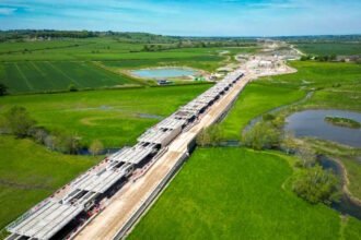 Construction of Buckinghamshire HS2 railway viaduct passes half way point