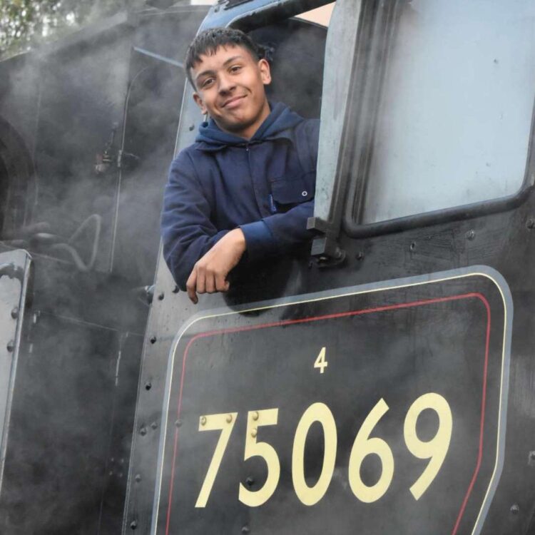 Alex Cleall, 17, is a volunteer ticket inspector at the Severn Valley Railway