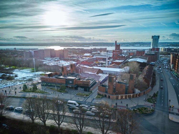 Aerial view of the new Liverpool Baltic station. // Credit Liverpool City Region Combined Authority