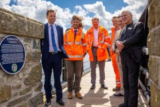 Restoration of Barmouth Viaduct commemorated with heritage plaque