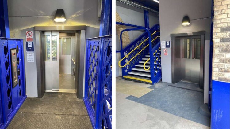 The new lifts and stairs at Bridlington. // Credit: Network Rail