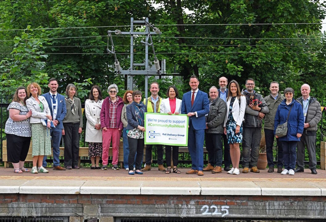 Stephen Morgan MP and community group volunteers at Alexandra Palace ststion. // Credit: Govia Thameslink Railway