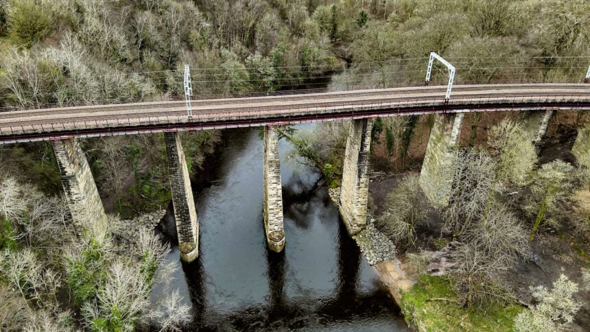 Camps Viaduct after he scaffolding had been removed. // Credit: Network Rail