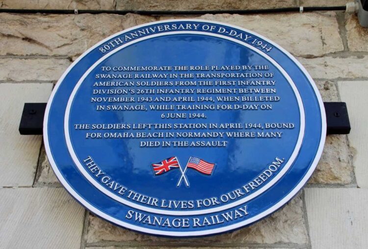 D-Day 80 plaque Swanage station - Andrew PM Wright