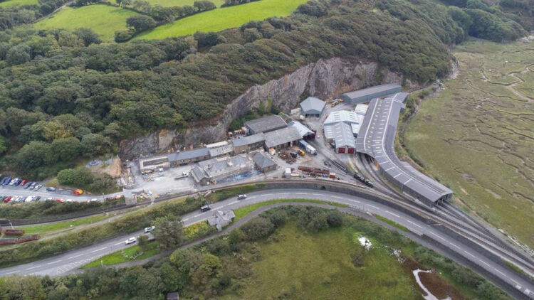 Aerial view of the new Interpretation and Boston Lodge Project. // Credit: Ffestiniog & Welsh Highland Railways 