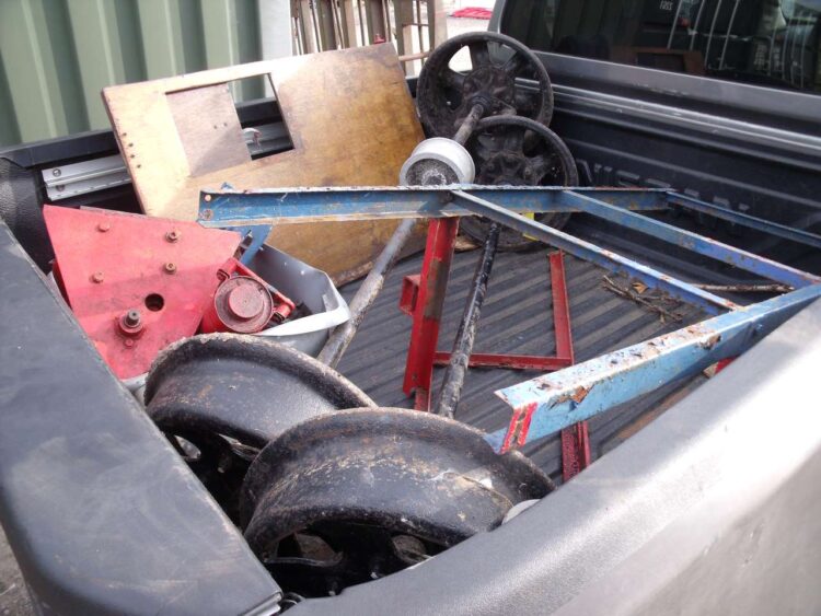 Type 1 parts loaded ready for their journey to the Keighley Bus Museum.