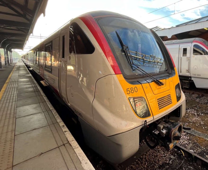 Greater Anglia train at Hertford East station. // Credit: Greater Anglia