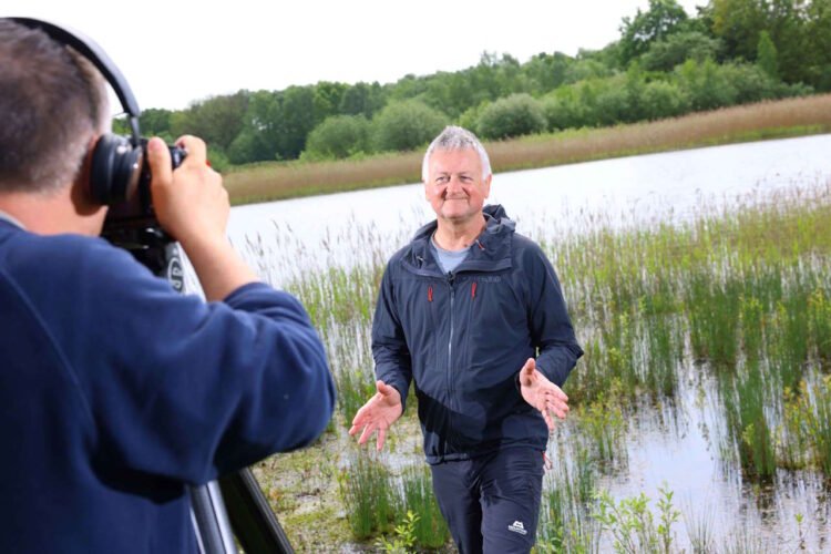 Jon Mitchell recording one of the videos. // Credit: Hull Trains