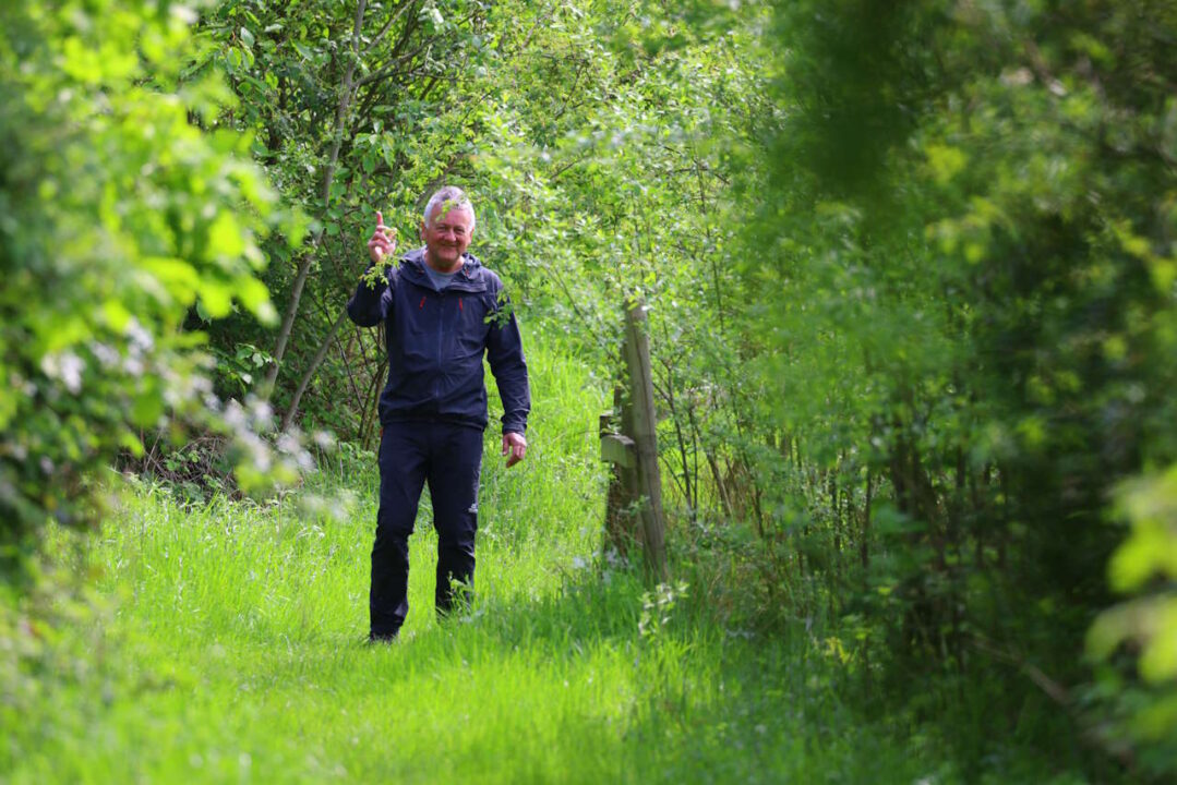 Jon Mitchell at a countryside site. // Credit: Hull Trains