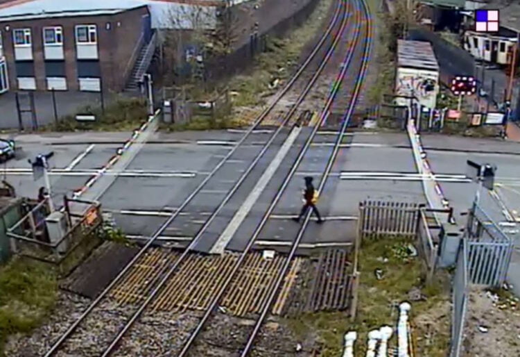 Langley Green level crossing misuse. // Credit: Network Rail