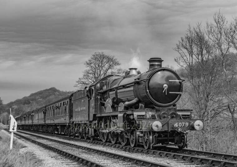 4079 Pendennis Castle at Damems Loop, Keighley and Worth Valley Railway