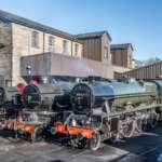 41241, 4079 and 45596 at Haworth Sheds, Keighley and Worth Valley Railway